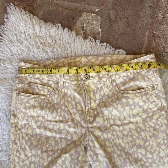 Loft Modern Straight Animal Print Classic Five Pocket Straight Leg Jeans Size 6 - Picture 8 of 13
